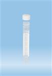 62.550.008 | Screw cap tube, 7 ml, 82 x 13 mm, flat base, PP, white graduations and writing block, cap included