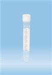 62.557.012 | Screw cap tube, 4.5 ml, 75 x 12 mm, round base, PP, white grads and block, cap assembled, sterile