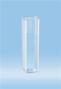 67.741 | Cuvette, 4 ml, (HxW): 45 x 12 mm, PS, transparent, optical sides: 2, racked