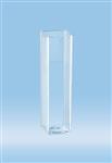 67.741 | Cuvette, 4 ml, (HxW): 45 x 12 mm, PS, transparent, optical sides: 2, racked