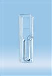 67.742 | Semi-micro cuvette, 2.5 ml, (HxW): 45 x 12 mm, PS, transparent, optical sides: 2, racked