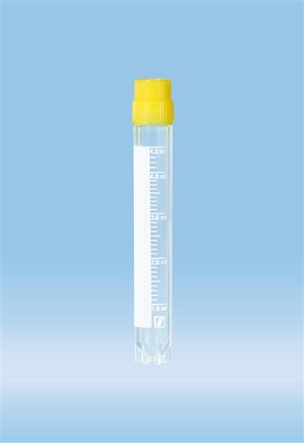 72.383.004 | CryoPure tubes, 5 ml, Quickseal external thread screw cap, yellow, Cryo Performance Tested