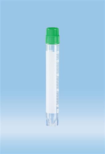 72.383.005 | CryoPure tubes, 5 ml, Quickseal external thread screw cap, green, Cryo Performance Tested