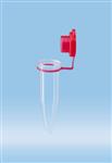 72.688.003 | Micro tube, 1.5 ml, red loop stopper, conical base, PP