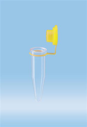 72.688.004 | Micro tube, 1.5 ml, yellow loop stopper, conical base, PP