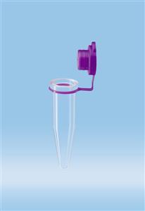 72.688.005 | Micro tube, 1.5 ml, purple loop stopper, conical base, PP