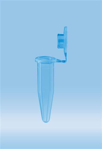 72.690.375 | Micro tube, 1.5 ml, flat safety cap, blue, PP