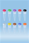 72.692.995 | Screw cap micro tubes, 1.5 ml, conical base, mixed color o-ring caps assembled, sterile