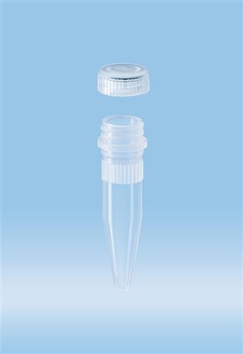 72.692 | Screw cap micro tubes, 1.5 ml, conical base, neutral o-ring cap included