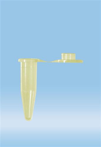 72.699.002 | Micro tube, 0.5 ml, conical base, hinge cap, yellow, PP