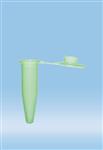 72.699.004 | Micro tube, 0.5 ml, conical base, hinge cap, green, PP