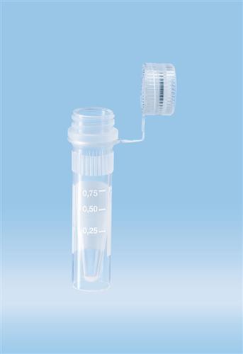 72.703.217 | Screw cap micro tube, 1.5 ml, conical base w/skirt, neutral loop o-ring cap, Biosphere® plus sterile