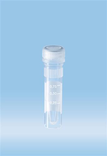 72.703.406 | Screw cap micro tube, 1.5 ml, conical base w/skirt, neutral o-ring cap asm, PCR Performance Tested
