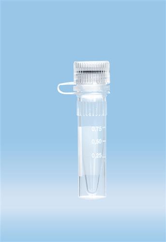 72.703.416 | Screw cap micro tube, 1.5 ml, conical base w/skirt, neut loop o-ring cap asm, PCR Performance Tested