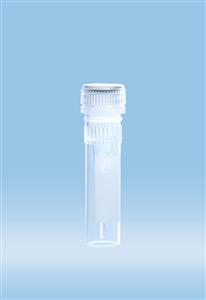 72.730.006 | Screw cap micro tubes, 0.5 ml, conical base with skirt, writing block, o-ring cap assembled, sterile