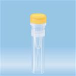 72.730.024 | Screw cap micro tubes, 0.5 ml, conical base with skirt, yellow o-ring cap assembled, sterile