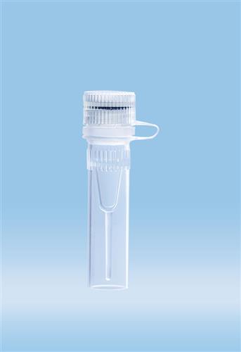 72.730.105 | Screw cap micro tube, 0.5 ml, conical base with skirt, neutral loop o-ring cap assembled, sterile