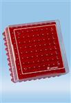 93.874.210 | Cryobox, (LxWxH): 132 x 132 x 53 mm, format: 10 x 10, for 100 cryo tubes, red
