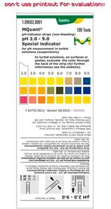 1095020001 | pH indicator strips pH 2.0 9.0 non bleeding colori