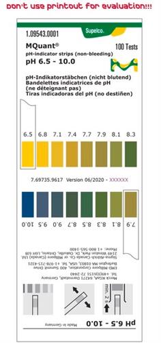 1095430001 | PH INDICATOR STRIPS NON BLEEDING SPECIAL