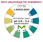1095550003 | pH-indicator paper  pH 3.8 - 5.4  Special indicatorRoll (4.8 m) with colour scale pH <3.8 - 4.1 - 4.4 - 4.6 - 4.8 - 5.1 - 5.4