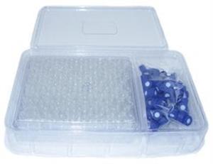 29379-U | PK100 CLEAR GLASS CERTIFIED S T VIAL BLUE CAP WITH