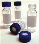 29391-U | PK100 CERTIFIED QSERT CLEAR GLASS S T VIAL BLUE QU