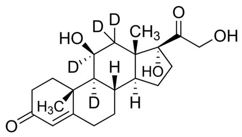 C-113-1ML | Cortisol-D4 (9,11,12, 12-D4) solution100 μg/mL in methanol, ampule of 1 mL, certified reference material