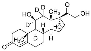 C-113-1ML | Cortisol-D4 (9,11,12, 12-D4) solution100 μg/mL in methanol, ampule of 1 mL, certified reference material