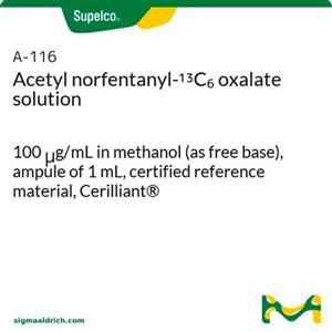 A-116-1ML | ACETYL NORFENTANYL 13C6 OXALATE100 G ML IN METHANO