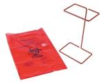 HS10044H | WIRE BIOHAZARD BAG HOLDER W X L 91 MM X 128 MM RED