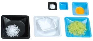 HS1420CC | WEIGH BOAT LARGE SQUARE WHITE POLYSTYRENE ANTI STA