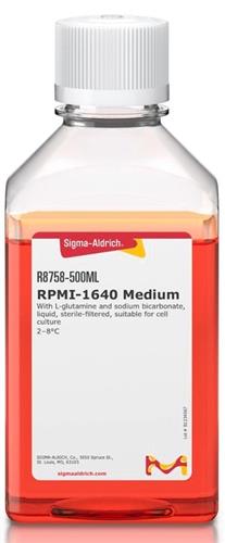 R8758-6X500ML | RPMI 1640 MEDIUM WITH L GLUTAMINE AND SODIUM BICAR