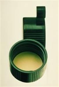 Z106410-200EA | BLACK PLASTIC CAPS SOLID TOP WHITE RUBBER LINER TH