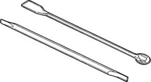 Z202819-1EA | GLASS SPATULAS SQUARE CUT AND ANGLED CUT ENDS DIAM