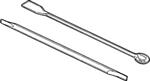 Z202819-1EA | GLASS SPATULAS SQUARE CUT AND ANGLED CUT ENDS DIAM