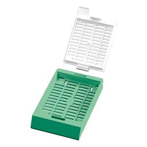 CAS-LPI100SL-GR | Engineered specifically for use in the PiSmart Laser Cassette printer. PiSmart Slotted Laser Embedding Cassette, Threaded with Lid Green, 1,000/bx, 2 bx/case, 2,000/cs. Threaded in strips of 40 with lids separate.