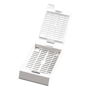 CAS-LPI100SL-GY | Engineered specifically for use in the PiSmart Laser Cassette printer. PiSmart Slotted Laser Embedding Cassette, Threaded with Lid Gray, 1,000/bx, 2 bx/case, 2,000/cs. Threaded in strips of 40 with lids separate.