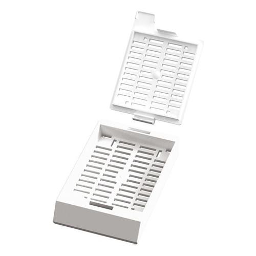 CAS-LPI100SL-WH | Engineered specifically for use in the PiSmart Laser Cassette printer. PiSmart Slotted Laser Embedding Cassette, Threaded with Lid White, 1,000/bx, 2 bx/case, 2,000/cs. Threaded in strips of 40 with lids separate.