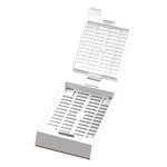 CAS-LPI100SL-WH | Engineered specifically for use in the PiSmart Laser Cassette printer. PiSmart Slotted Laser Embedding Cassette, Threaded with Lid White, 1,000/bx, 2 bx/case, 2,000/cs. Threaded in strips of 40 with lids separate.