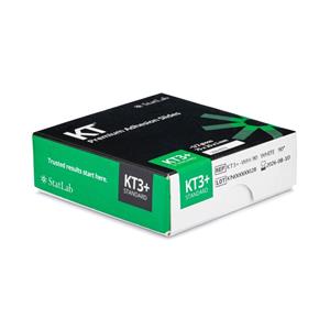 KT3+-TN-90 | KT Series KT3+ adhesive premium slide, German glass, 90 degree corners, tan, 144 per gross 10 boxes per case