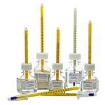 ACCI300S | ACCU-SAFE Thermometers are Environmentally Friendly Spirit Filled.  Non-Mercury thermometers sealed in a PTFE jacket that contains liquid & glass if breakage occurs and are housed in unbreakable plastic bottles filled with a non-toxic Bio-Safe medium. Economical, Precise and Reliable means of measuring critical temperatures in Blood Bank Refrigerators, Ultra-Low Freezers, Freezers, Refrigerators, Incubators, Ambient/Room, Block Heaters and Ovens. Each bottle thermometer has their own unique serial number and are supplied with a NIST Traceable Certificate.