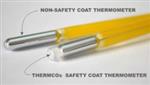 ACC80135SCFCA | Autoclave Maximum Registering Thermometers are for validating autoclaves by monitoring the highest temperature attained during a sterilization cycle. These thermometers operate on the same principle as thermometers designed to measure fevers: the highest temperature attained is recorded, and doesn’t recede until the thermometer is shaken down.  Thermco’s Autoclave Thermometers provide two layers of protection:1) each thermometer is sealed in a (PTFE) jacket which will enclose the liquid and splintered glass within the coating should breakage occur, thereby protecting equipment from contaminants.  2) metal armored case constructed of nickel-plated brass to protect thermometer from rough handling & shock during use.  Thermco’s Maximum Registering Autoclave Thermometers are a simple and inexpensive method for autoclave validation.