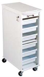 50729 | TrippNT White MRI Narrow Locking Cart