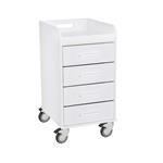 51032 | White Compact Cart with White Drawers