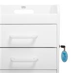 51032 | White Compact Cart with White Drawers