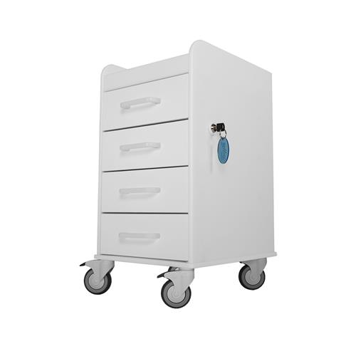 51032 | White Compact Cart with White Drawers