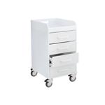 51032 | White Compact Cart with White Drawers