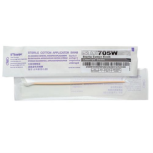 STX705W | 
 Sterile Spun Cotton Cleanroom Swab with Wood Handle
