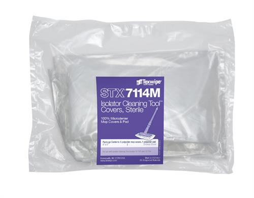 STX7114M | Mini AlphaMop™ / Isolator Cleaning Tool™ Microdenier Mop Covers, Sterile
